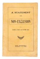 A Statement For Non-Exclusion