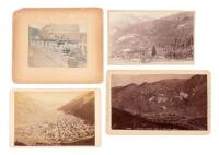 Four original photographs of mines and mining towns in Colorado