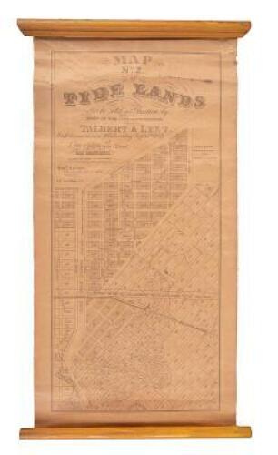 Map No. 2 of Tide Lands To be sold at Auction