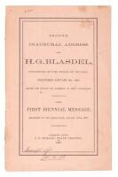 Second Inaugural Address of H. G. Blasdel, Governor of the State of Nevada. Delivered January 8th, 1867...also First Biennial Message.