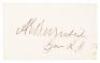 Signature of Civil War General Ambrose Burnside, as Governor of Rhode Island