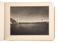 [Photogravures of the construction of the Golden Gate and Bay Bridges]