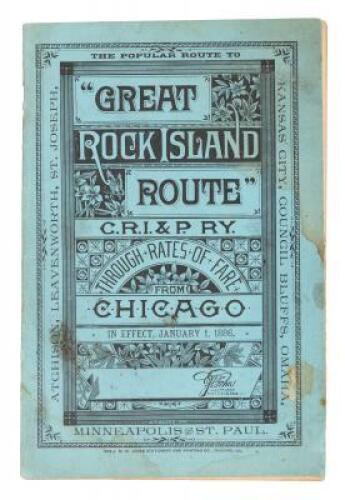 "Great Rock Island Route": C.R.I. & P. Ry. through rates of fare from Chicago...