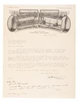 Letter from the Oklahoma Oil Wells Co. to a stockholder, with 4-page General Report to Stockholders