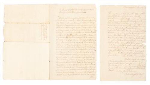 Two Colonial-era documents detailing land near present-day Hackensack, New Jersey