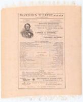 Broadside advertisement on fabric for a performance "Commemorative of Lincoln's Birthday" at McVicker's Theatre, Chicago