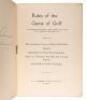 Rules of the Game of Golf, As approved by the Royal and Ancient Golf Club of St. Andrews, September 1908. Together with Recommendations, Form and Make of Golf Clubs, Etiquette, Special Rules for Match Play Competitions, Rules for Three-ball, Best Ball, an - 2