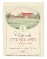 Thirty-ninth National Open Golf Championship, Oakmont Country Club, PA, June 6-8, 1935. Official Souvenir Book and Program