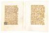 Matched pair of illuminated manuscript leaves on vellum - 2