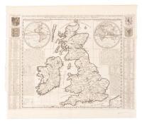 Nouvelle Carte d'Angleterre, d'Ecosse et d'Irlande, avec instructions pour connoitre les differents etats de la couronne d'Angleterre en Europe, Asie, Afrique, et Amerique