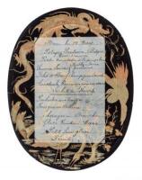 Menu. 19th Century Chinese Oval