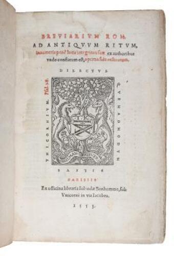 Breviarium Rom[anum] ad antiquum ritum...