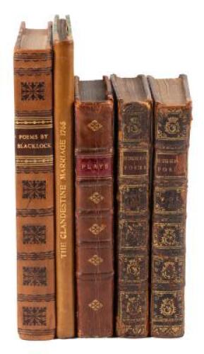 Lot of five volumes in 18th Century poetry and drama