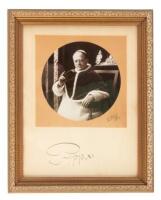Framed photograph of Pope Pius XI - signed