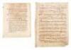 Two manuscript leaves on vellum, one of a Gregorian chant, the other of an unidentified text - 2