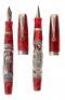 Oriental Zodiac Rooster Sterling Silver Limited Edition Fountain Pen and Ballpoint Pair