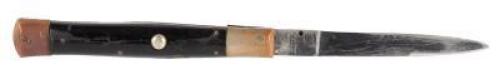 Buffalo horn, Italian switch-blade knife used by Bruce in his 1953 film debut &ldquo;Dance Hall Racket&rdquo;