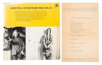 Listening to Richard Brautigan - LP record [with] The San Francisco Weather Report broadside