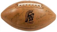 Football signed by the 1967 USC football team - with 49 autographs