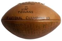 Football signed by the 1962 USC football team - with 44 autographs