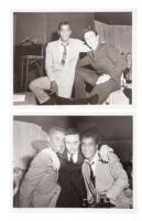 Two photographs of Lenny Bruce with Sammy Davis Jr., one also with musician Eric Miller