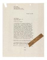 Letter from Lenny Bruce to Isabella Frankau, a British expert in addiction, about the manufacture of heroin