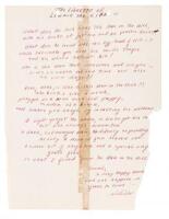 "The Libretto of Lennie the Libra" - handwritten birthday poem to Lenny Bruce