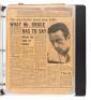 File of approximately eighty vintage news clippings regarding Lenny Bruce performances, reviews, legal problems, etc.
