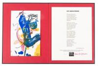 On Greatness - signed, letterpress poem with original painting by Jack Hirschman
