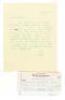 Letter from Sally Marr, Lenny Bruce's mother, to Lenny
