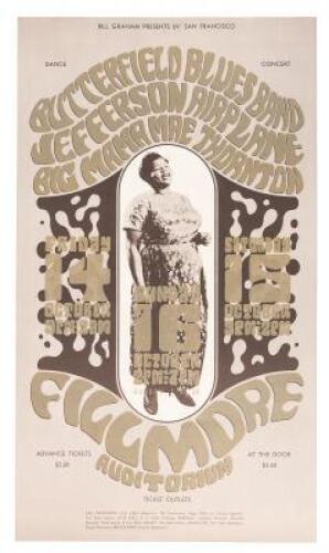 The Paul Butterfield Blues Band, Jefferson Airplane, and Big Momma Thornton at the Fillmore, Oct. 14-15, 1966