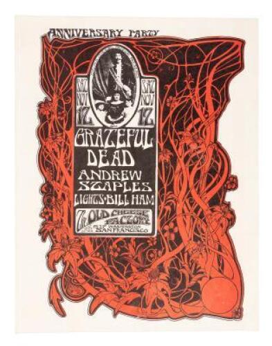 Grateful Dead at The Old Cheesecake Factory, Saturday Nov. 12, 1966 - handbill