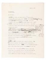 Draft letter from Lenny Bruce to President Lyndon Johnson regarding U.S. Senate legislation to regulate amphetamines and other diet pills