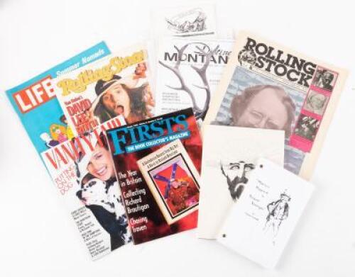 Eleven publications featuring pieces on Richard Brautigan