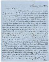 Autograph Letter Signed, from Freeman Foster, Jr., to his father, describing his life aboard a ship, with much news of the war