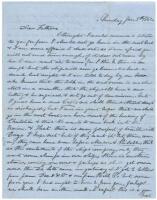 Autograph Letter Signed, from Freeman Foster, Jr., to his father, describing his life aboard a ship, with much news of the war