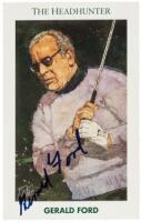 Signed Mueller Golf Collector Card No. 15, Gerald R. Ford, "The Headhunter"