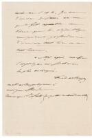 Autograph letter signed by Ferdinand de Lesseps