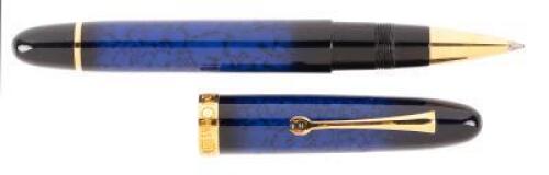 Blue Lacquer Rollerball Pen