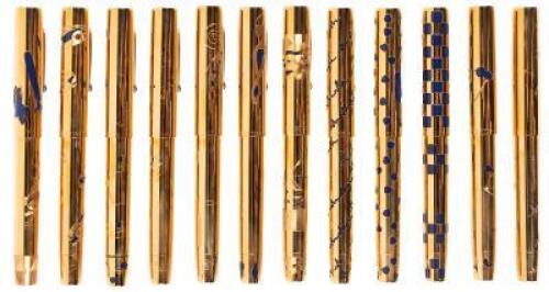 UNICEF Signs for Children 18K Gold Limited Edition Set of 24 Fountain Pens