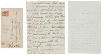 1868-84 Vassar Women Students political passions - two Autograph Letters Signed from Vassar students