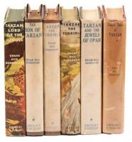 Six Tarzan reprints published by Grosset & Dunlap