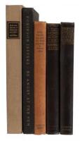 Four poetry volumes by Robinson Jeffers, and a bibliography of his work, each with the ownership signature of William Everson, one as Brother Antoninus