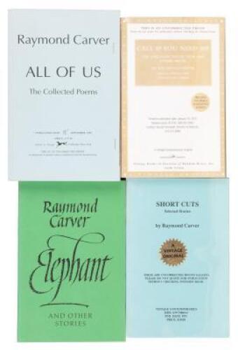 Four advance proof copies of works by Raymond Carver