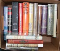 Box of books, mostly literature