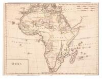 Three maps, of Africa, Asia, and the Iberian Peninsula