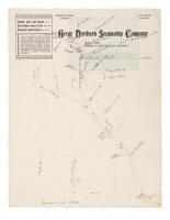 Collection of letters and a hand drawn map concerning the sale of Alaskan mining claim