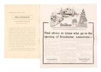 Two 1907 Broadmoor investment circulars