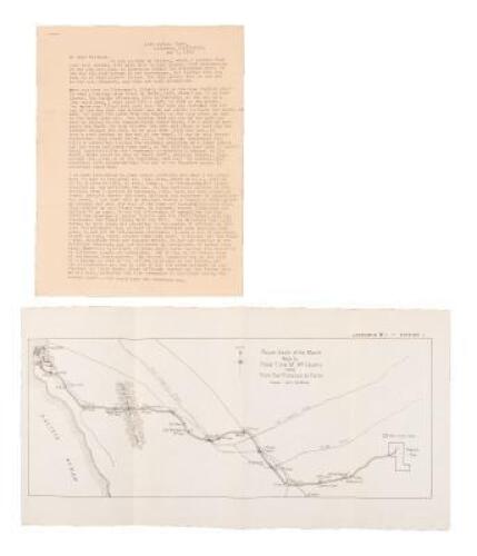 Altadena California 1939 letter [and] 1907 San Francisco Troop Movement map