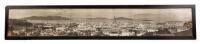 Original panorama photograph of the buildings of the Panama Pacific International Exposition in San Francisco, with the bay in the background